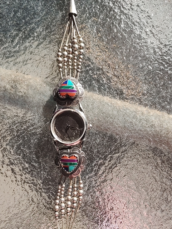 Jewelry - Final Price.  Sterling Silver Watch Band With Multiple Gemstones